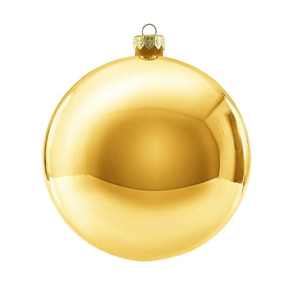 Kalėdinių dekoracijų rinkinys 6 vnt, ∅6 cm, spalva: auksinė blizgi (P04) 8705 цена и информация | Eglutės žaisliukai, viršūnės | pigu.lt