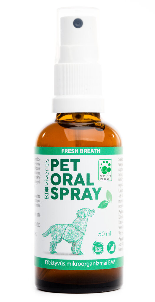 Probiotinis burnos purškalas gyvūnams Pet Oral Spray, 50 ml цена и информация | Vitaminai, papildai, antiparazitinės priemonės šunims | pigu.lt