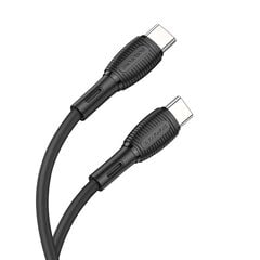USB кабель Borofone BX86 Advantage 60W Type-C 1.0m черный цена и информация | Кабели для телефонов | pigu.lt