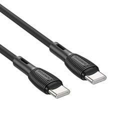 USB кабель Borofone BX86 Advantage 60W Type-C 1.0m черный цена и информация | Кабели для телефонов | pigu.lt