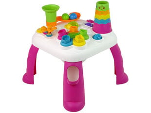 Интерактивный стол с различными кубиками LeanToys, розовый цена и информация | Игрушки для малышей | pigu.lt
