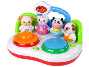 Lean toys Музыкальная DJ игра с животными, светом и звуками цена и информация | Игрушки для малышей | pigu.lt