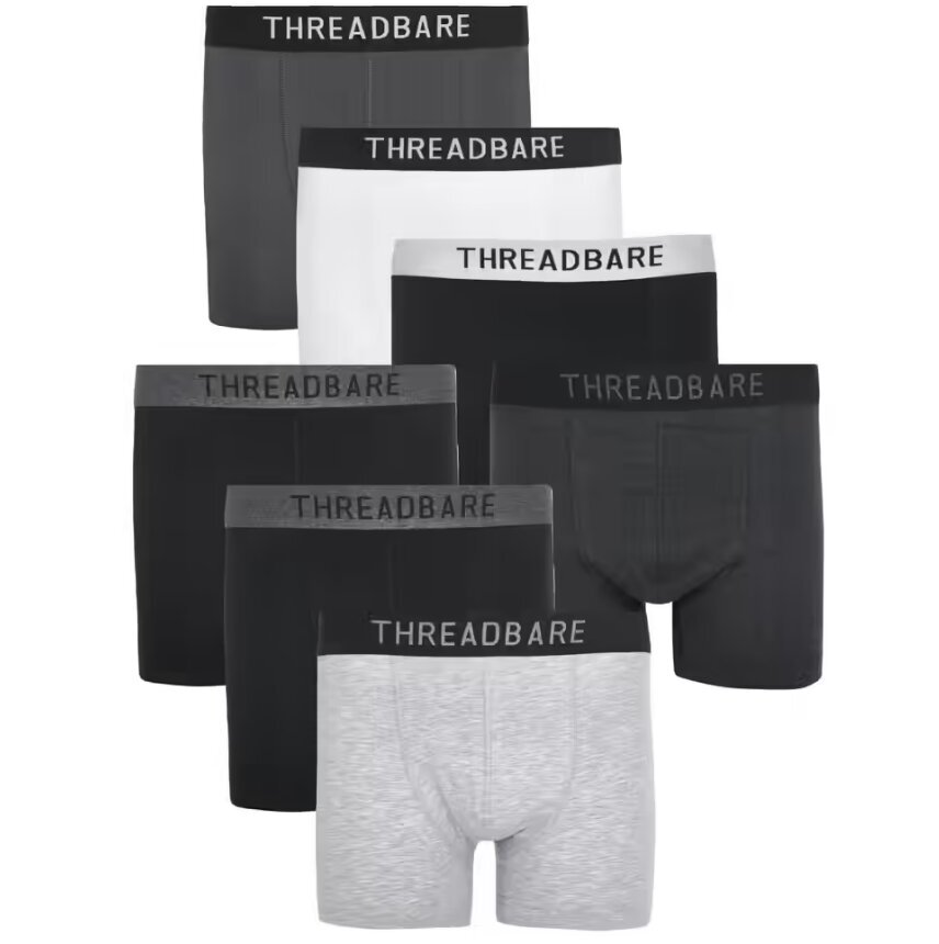 Trumpikės vyrams Threadbare Hipster Fit Roman 7PK TBMU04392 7625914023353, 7 vnt. цена и информация | Trumpikės | pigu.lt