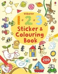 123 Sticker and Colouring book цена и информация | Книжки - раскраски | pigu.lt