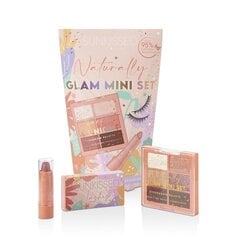 Rinkinys Sunkissed Naturally Glam Mini: dirbtinės blakstienos + klijai + akių šešėliai + lūpų dažai цена и информация | Тушь, средства для роста ресниц, тени для век, карандаши для глаз | pigu.lt