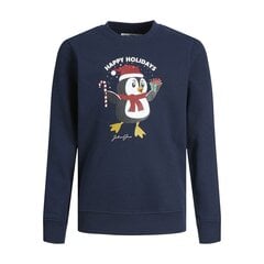 Vaikiškas džemperis be gobtuvo JORTOON Jack & Jones 12222091 Tamsiai mėlyna kaina ir informacija | Megztiniai, bluzonai, švarkai berniukams | pigu.lt