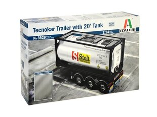 Сборная модель Italeri - Tecnokar Trailer with 20' Tank, 1/24, 3929 цена и информация | Конструкторы и кубики | pigu.lt