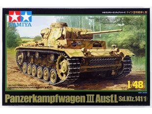 Surenkamas modelis Tamiya Panzerkampfwagen III Ausf. L Sd.Kfz. 141/1, 1/48, 32524 kaina ir informacija | Konstruktoriai ir kaladėlės | pigu.lt