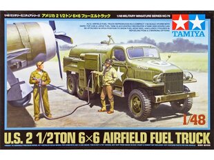Сборная модель Tamiya - U.S. 2 1/2TON 6x6 Airfield Fuel Truck, 1/48, 32579 цена и информация | Конструкторы и кубики | pigu.lt