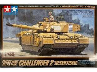 Сборная модель Tamiya - British Main Battle Tank Challenger 2 (Desertised), 1/48, 32601 цена и информация | Конструкторы и кубики | pigu.lt