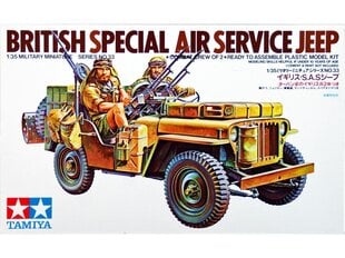 Plastikinis surenkamas modelis Tamiya British Special Air Service Jeep, 1/35, 35033 kaina ir informacija | Konstruktoriai ir kaladėlės | pigu.lt