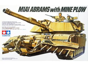 Сборная модель Tamiya - U.S. M1A1 Abrams with Mine Plow, 1/35, 35158 цена и информация | Конструкторы и кубики | pigu.lt