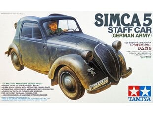 Plastikinis surenkamas modelis Tamiya Simca 5 Staff Car German Army, 1/35, 35321 kaina ir informacija | Konstruktoriai ir kaladėlės | pigu.lt