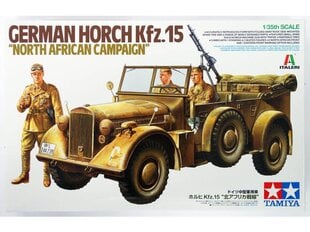 Plastikinis surenkamas modelis Tamiya German Horch Kfz.15 North Africa Campaign, 1/35, 37015 kaina ir informacija | Konstruktoriai ir kaladėlės | pigu.lt