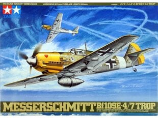 Plastikinis surenkamas modelis Tamiya Messerschmitt Bf109E-4/7 Trop, 1/48, 61063 kaina ir informacija | Konstruktoriai ir kaladėlės | pigu.lt