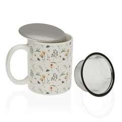Чашка с заварочным фильтром Versa Lili, керамика цена и информация | Стаканы, фужеры, кувшины | pigu.lt