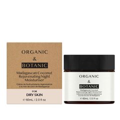 Naktinis kremas nuo raukšlių Organic and Botanic Madagascan Coconut, 60 ml kaina ir informacija | Veido kremai | pigu.lt