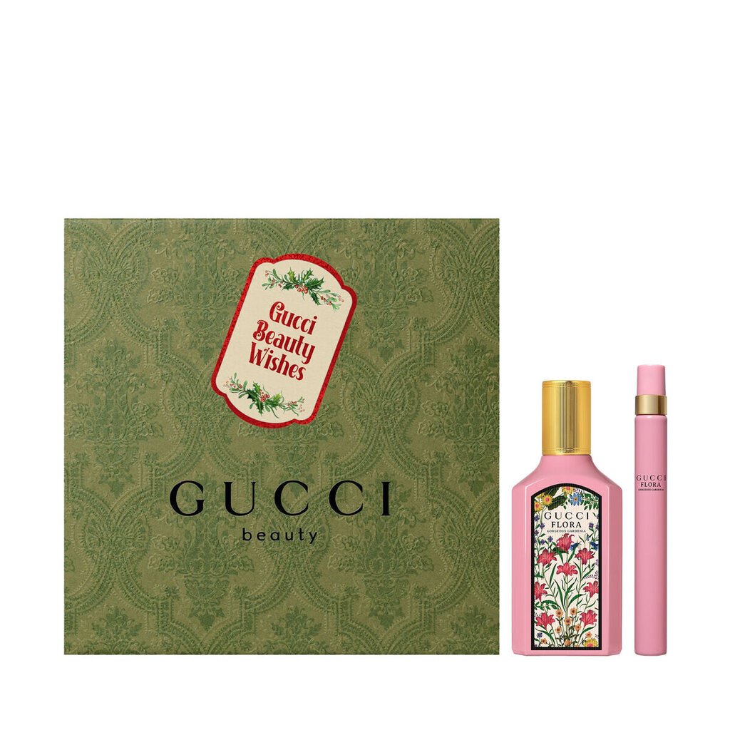 Rinkinys Gucci Flora Gorgeous Gardenia moterims: kvapusis vanduo EDP, 50 ml + 10 ml цена и информация | Kvepalai moterims | pigu.lt