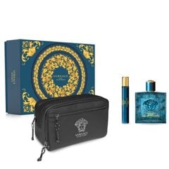 Vyriškų kvepalų rinkinys Versace Eros, 100 ml +10 ml + kosmetinė kaina ir informacija | Kvepalai vyrams | pigu.lt