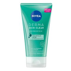 Скраб против несовершенств кожи Nivea Derma Skin Clear, 150мл цена и информация | Средства для очищения лица | pigu.lt