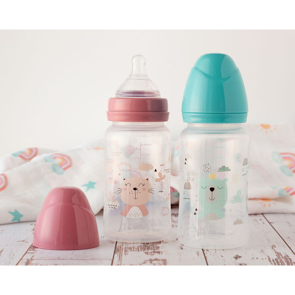Buteliukas Bigbuy Kids, 6+ mėn., 240 ml, 2 vnt. kaina ir informacija | Buteliukai kūdikiams ir jų priedai | pigu.lt