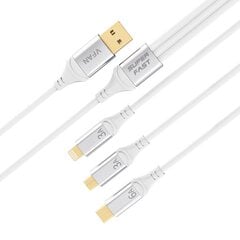 Кабель Vipfan X16 3в1 USB-C/Lightning/Micro 66Вт 3.5A цена и информация | Кабели для телефонов | pigu.lt