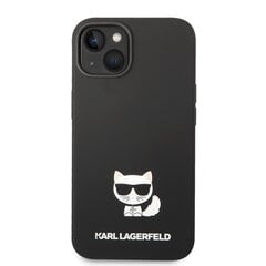 Karl Lagerfeld Liquid Silicone Choupette Case for iPhone 14 Black цена и информация | Чехлы для телефонов | pigu.lt