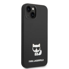 Karl Lagerfeld Liquid Silicone Choupette Case for iPhone 14 Black цена и информация | Чехлы для телефонов | pigu.lt
