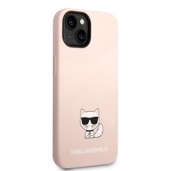 Dėklas Karl Lagerfeld skirtas iPhone 14, rožinė kaina ir informacija | Telefono dėklai | pigu.lt