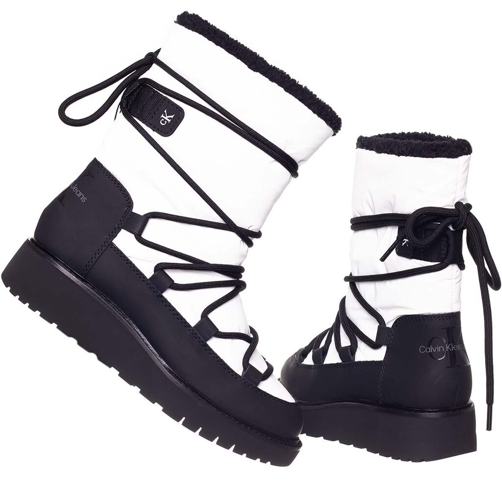Žieminiai batai moterims Calvin Klein 49807, balti цена и информация | Aulinukai, ilgaauliai batai moterims | pigu.lt