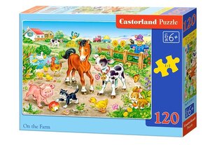 Dėlionė Castorland On the Farm, 120 dalių kaina ir informacija | Dėlionės (puzzle) | pigu.lt