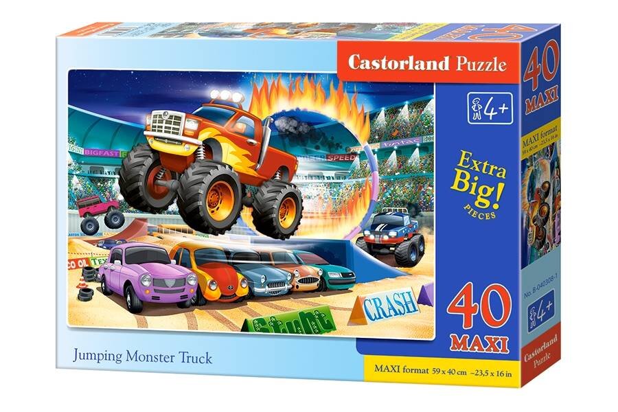 Dėlionė Castorland Jumping Monster Truck, 40 dalių цена и информация | Dėlionės (puzzle) | pigu.lt