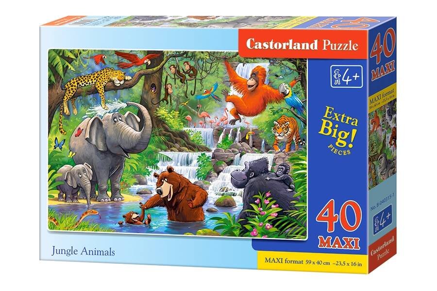Dėlionė Castorland Jungle Animals, 40 dalių цена и информация | Dėlionės (puzzle) | pigu.lt