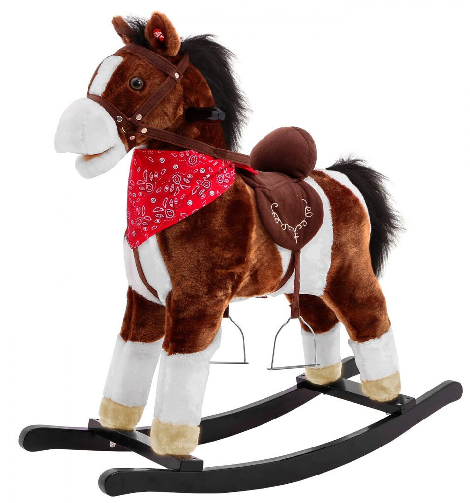 Supamasis arkliukas su garsu, rudas цена и информация | Sūpynės | pigu.lt