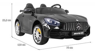 Dvivietis vaikiškas elektromobilis Mercedes-Benz GT R 4x4, juodas kaina ir informacija | Elektromobiliai vaikams | pigu.lt