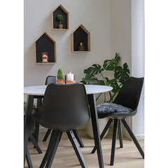 2-ų kėdžių komplektas Bergen, juodas kaina ir informacija | Virtuvės ir valgomojo kėdės | pigu.lt