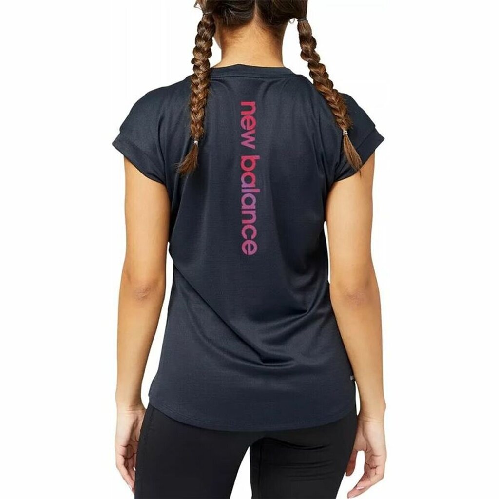 Marškinėliai moterims New Balance, juodi kaina ir informacija | Sportinė apranga moterims | pigu.lt
