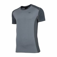 Vyriški marškinėliai su trumpomis rankovėmis 4F, pilki kaina ir informacija | Sportinė apranga vyrams | pigu.lt