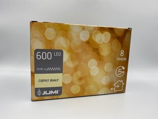 600 LED Lauko Girlianda, šiltai balta kaina ir informacija | Girliandos | pigu.lt