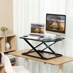 Reguliuojamo aukščio sėdimas-stovintis stalas SONGMICS kaina ir informacija | Kompiuteriniai, rašomieji stalai | pigu.lt