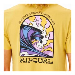 Vyriški marškinėliai su trumpomis rankovėmis Rip Curl, geltoni цена и информация | Мужские футболки | pigu.lt