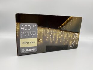 400 LED Lauko Varvekliai, šiltai balti цена и информация | Гирлянды | pigu.lt