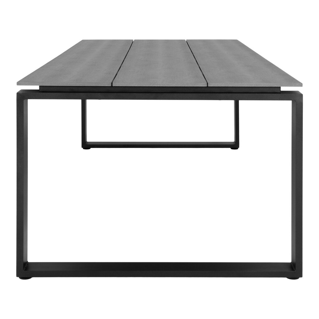 Lauko stalas Denver, Polietilenas, 210x100 cm, juoda/pilka цена и информация | Lauko stalai, staliukai | pigu.lt