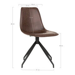 2-ų kėdžių komplektas Monaco, tamsiai rudas kaina ir informacija | Virtuvės ir valgomojo kėdės | pigu.lt