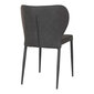 4-jų kėdžių komplektas Pisa, Dirbtinė oda, tamsiai pilkas kaina ir informacija | Virtuvės ir valgomojo kėdės | pigu.lt