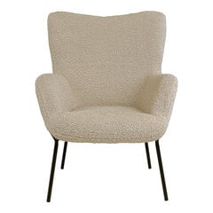 Кресло, имитация шкуры ягненка (серовато-коричневый/черный) цена и информация | Кресла в гостиную | pigu.lt