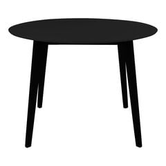 Обеденный стол, диаметр 75x105 см, черный цена и информация | Кухонные и обеденные столы | pigu.lt