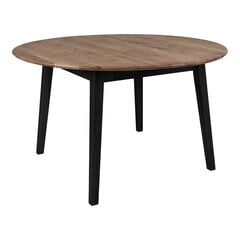 Valgomojo stalas, Dūminė alyvuota mediena, 140 cm skersm. kaina ir informacija | Virtuvės ir valgomojo stalai, staliukai | pigu.lt