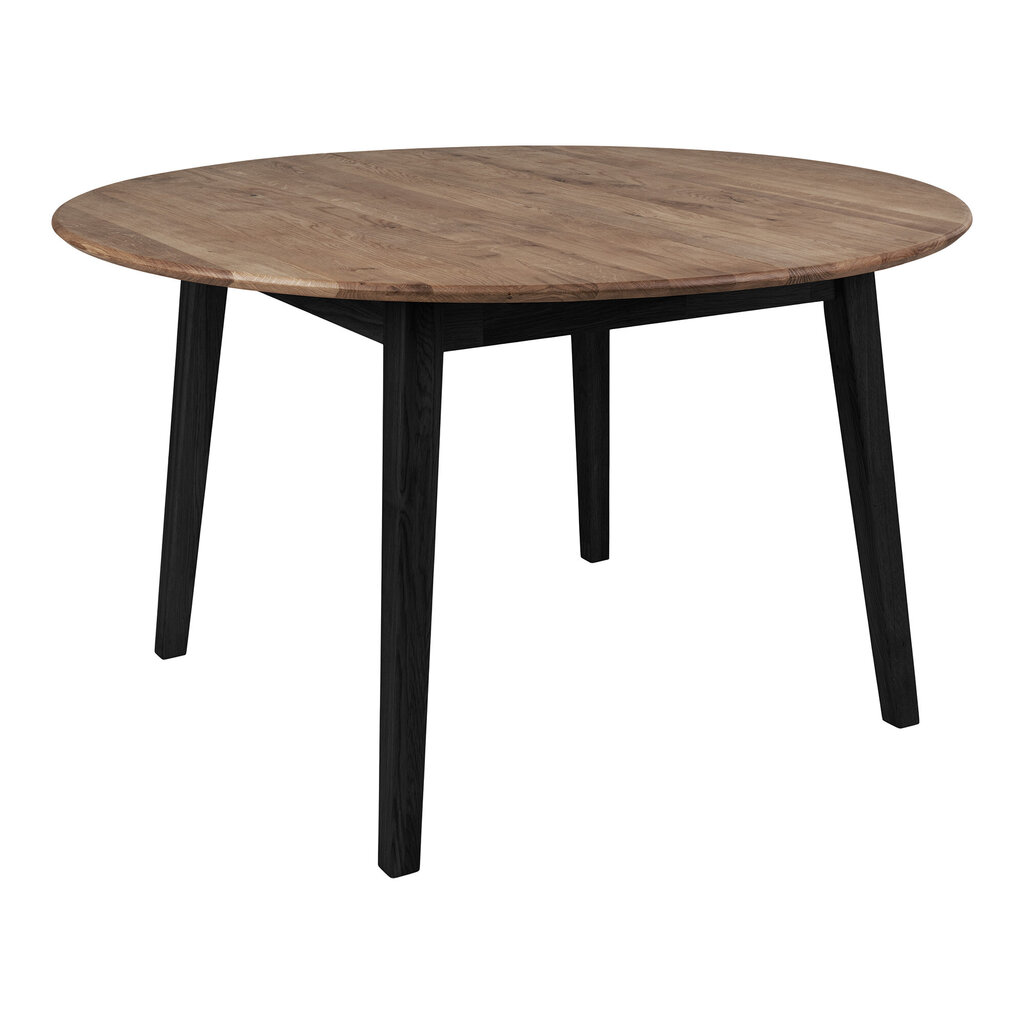 Valgomojo stalas, Dūminė alyvuota mediena, 140 cm skersm. цена и информация | Virtuvės ir valgomojo stalai, staliukai | pigu.lt