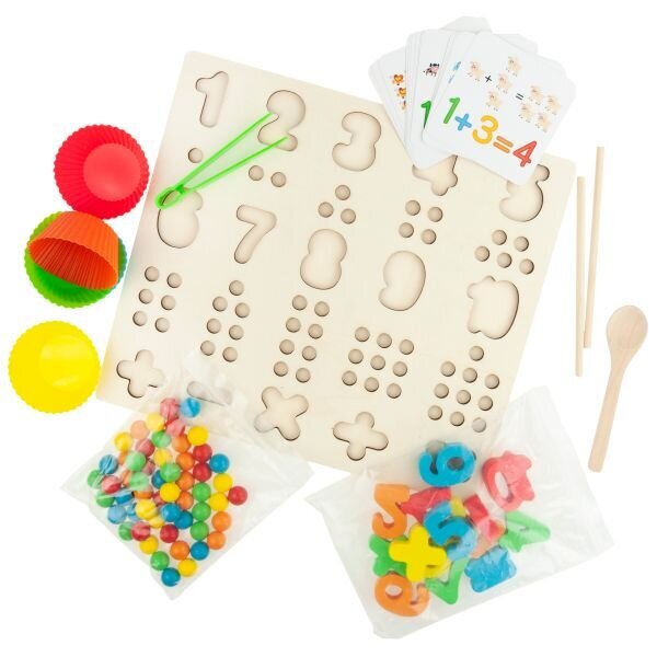 Medinė edukacinė matematinė dėlionė цена и информация | Lavinamieji žaislai | pigu.lt